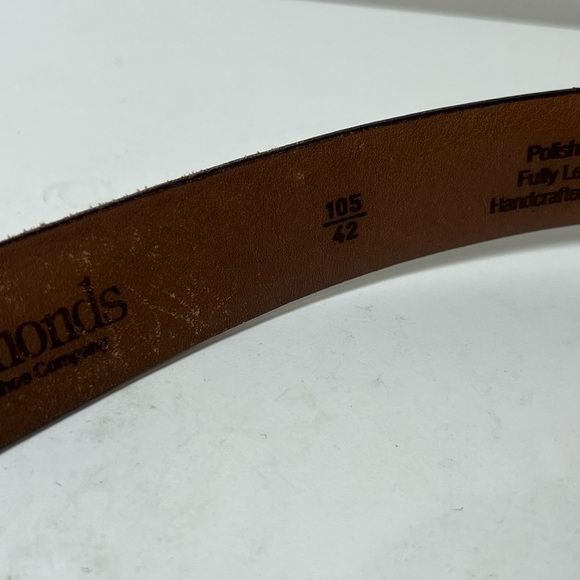 Allen Edmonds Size 42 Made in USA Cobbler Leather Soft Black Belt Brass Buckle - Picture 8 of 11